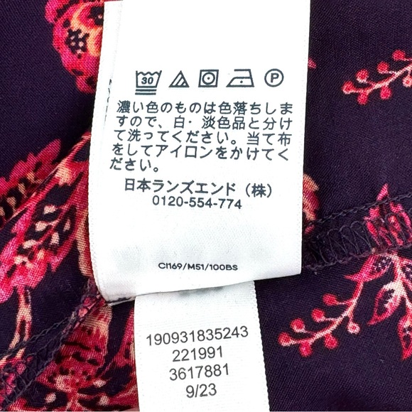 NWT LANDS’ END Floral Kaftan Cover-up Mini Dress - Picture 12 of 14